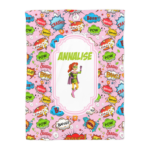 Woman Superhero Duvet Cover - Twin - Front