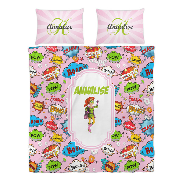 Woman Superhero Duvet cover Set - Queen - Alt Approval