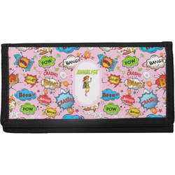 Woman Superhero Canvas Checkbook Cover (Personalized)