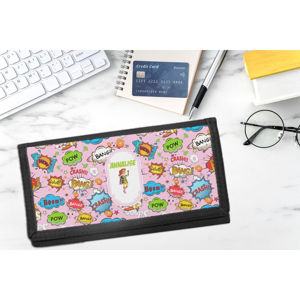 Woman Superhero DyeTrans Checkbook Cover - LIFESTYLE