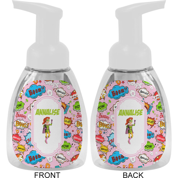 Woman Superhero Foam Soap Bottle Approval - White