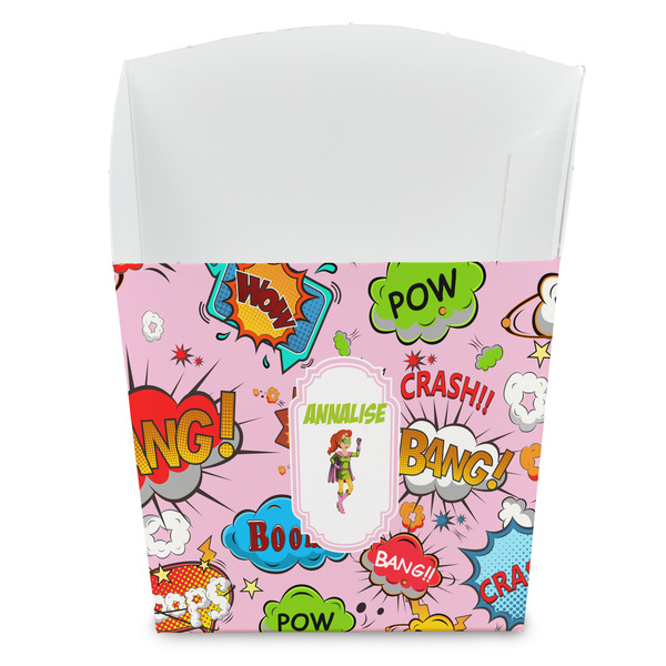 Custom Woman Superhero French Fry Favor Boxes (Personalized)