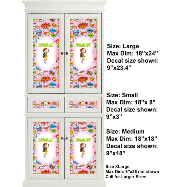 Woman Superhero Full Cabinet (Show Sizes)
