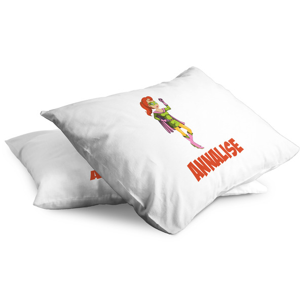 Woman Superhero Full Pillow Case - TWO (partial print)
