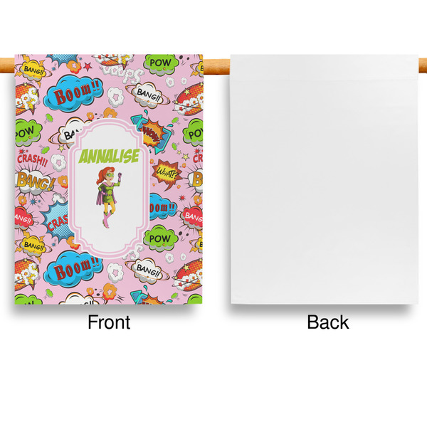 Woman Superhero Garden Flags - Large - Single Sided - APPROVAL