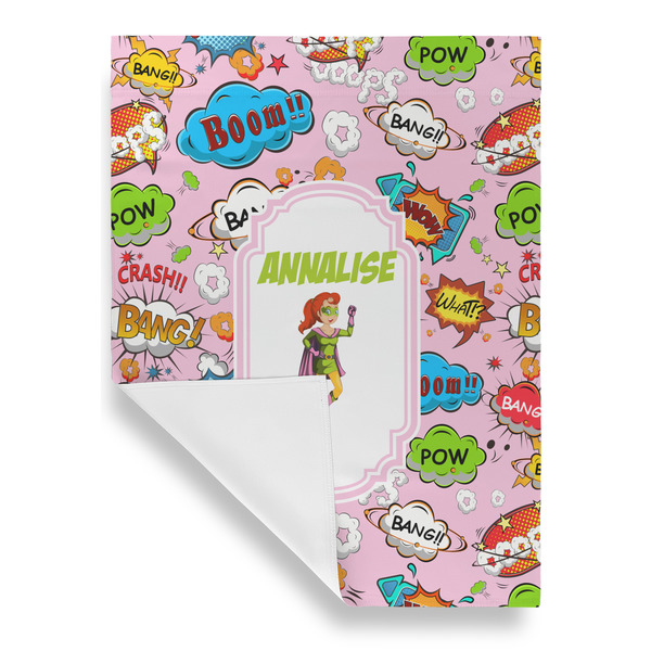 Woman Superhero Garden Flags - Large - Single Sided - FRONT FOLDED