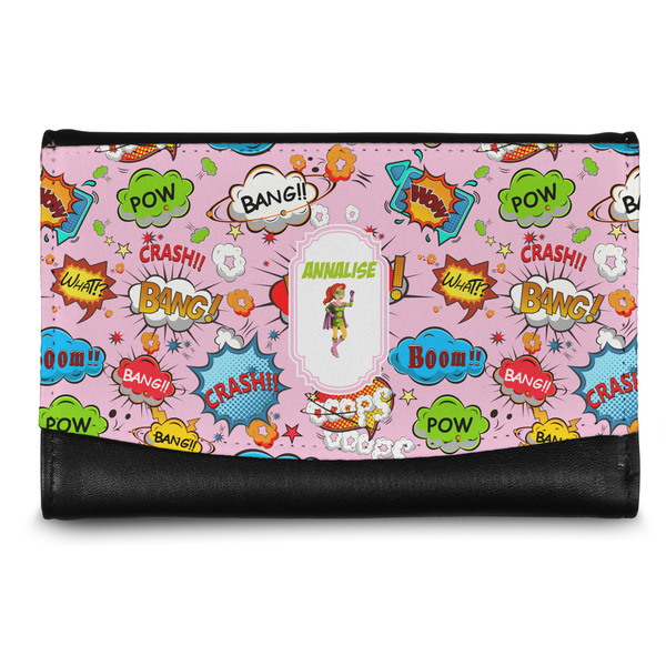 Custom Woman Superhero Genuine Leather Women's Wallet - Small (Personalized)