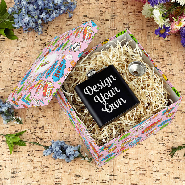 Woman Superhero Gift Boxes with Lid - Canvas Wrapped - Large - In Context