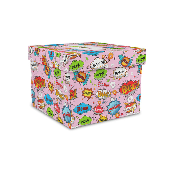 Custom Woman Superhero Gift Box with Lid - Canvas Wrapped - Small (Personalized)