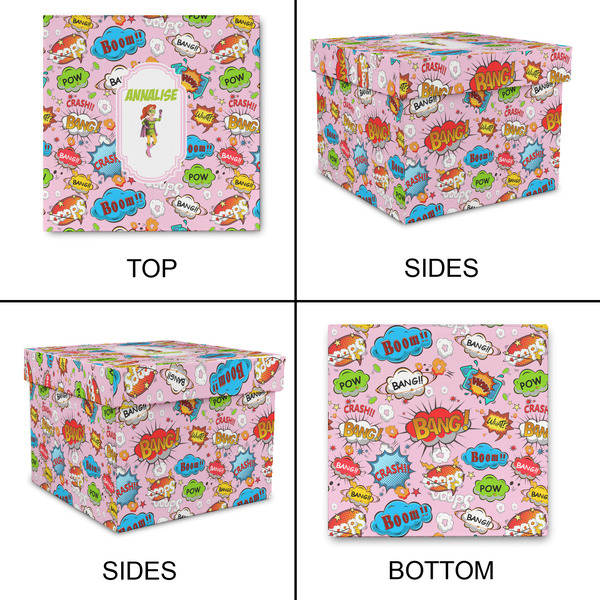 Woman Superhero Gift Boxes with Lid - Canvas Wrapped - XX-Large - Approval