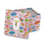 Woman Superhero Gift Box with Lid - Canvas Wrapped (Personalized)