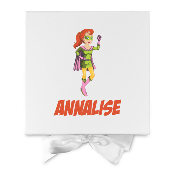 Woman Superhero Gift Boxes with Magnetic Lid - White - Approval
