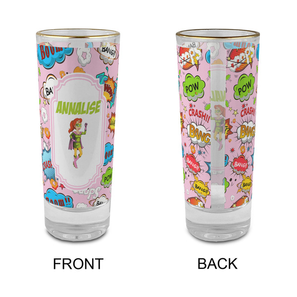 Woman Superhero Glass Shot Glass - 2 oz - Single - APPROVAL