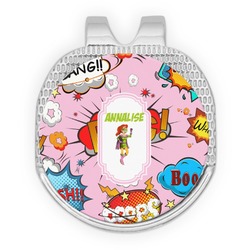 Woman Superhero Golf Ball Marker - Hat Clip - Silver