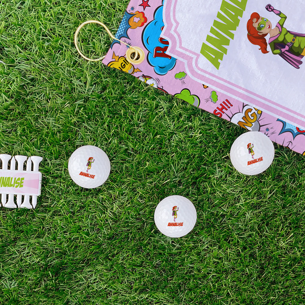 Woman Superhero Golf Balls - Generic - Set of 3 - LIFESTYLE