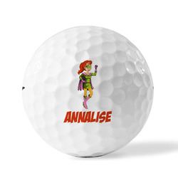 Woman Superhero Personalized Golf Ball - Titleist Pro V1 - Set of 3 (Personalized)