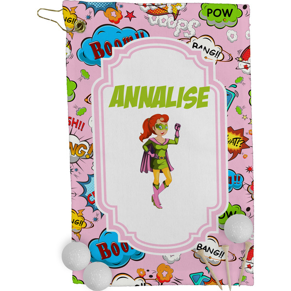 Woman Superhero Golf Towel (Personalized)