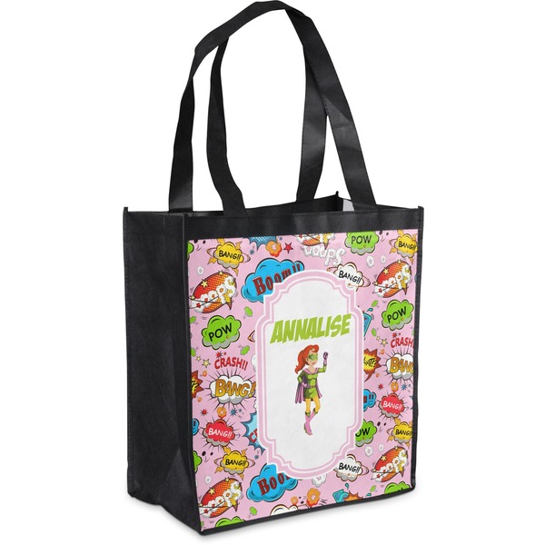 Custom Woman Superhero Grocery Bag (Personalized)