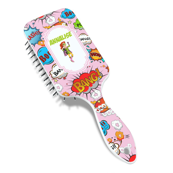 Woman Superhero Hair Brush - Angle View