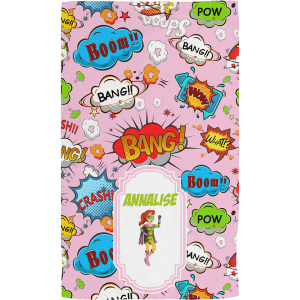 Woman Superhero Hand Towel (Personalized) Full