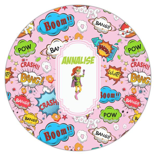 Woman Superhero Icing Circle - Large - Single