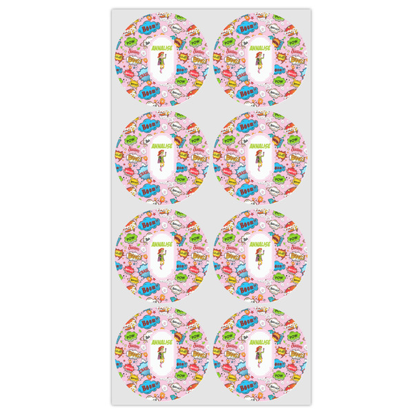 Woman Superhero Icing Circle - Medium - Set of 8