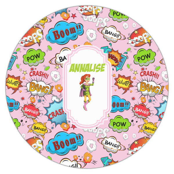 Woman Superhero Icing Circle - Medium - Single