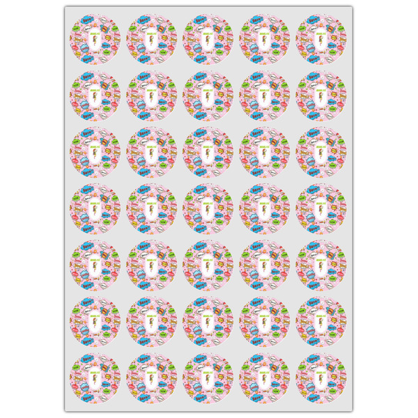 Woman Superhero Icing Circle - XSmall - Set of 35