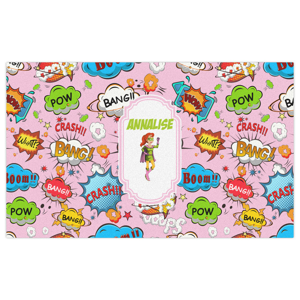 Woman Superhero Indoor / Outdoor Rug - 3'x5' - Front Flat