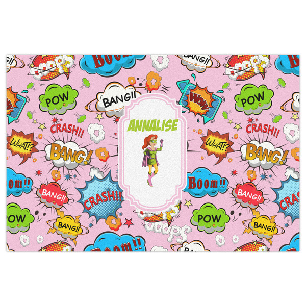 Woman Superhero Indoor / Outdoor Rug - 4'x6' - Front Flat