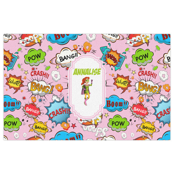 Woman Superhero Indoor / Outdoor Rug - 5'x8' - Front Flat