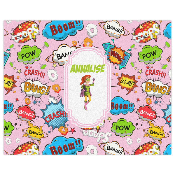 Woman Superhero Indoor / Outdoor Rug - 8'x10' - Front Flat