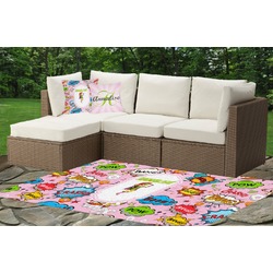 Woman Superhero Indoor / Outdoor Rug - Custom Size w/ Name or Text