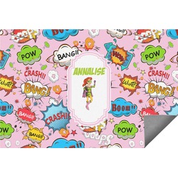Woman Superhero Indoor / Outdoor Rug - 6'x8' w/ Name or Text