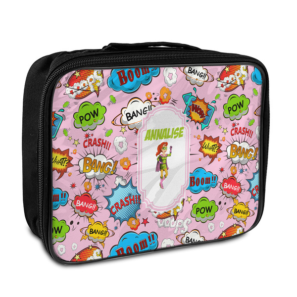 Custom Woman Superhero Insulated Lunch Bag (Personalized)