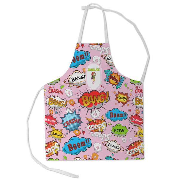 Custom Woman Superhero Kid's Apron - Small (Personalized)