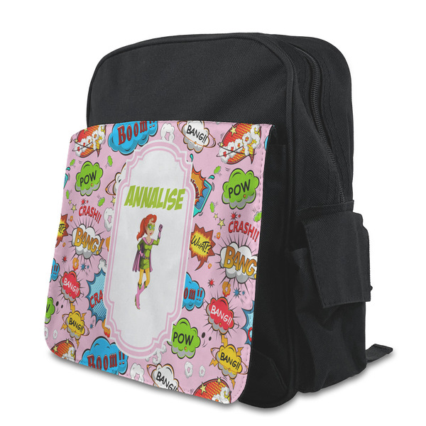 Custom Woman Superhero Preschool Backpack (Personalized)