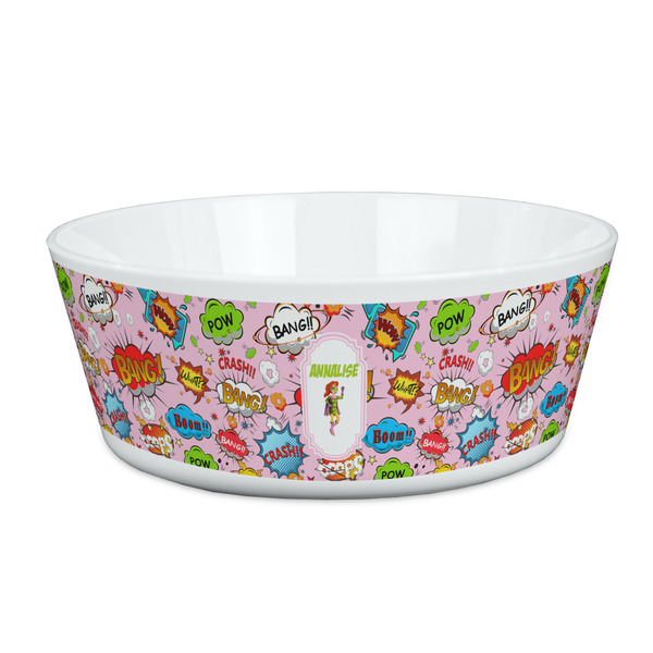 Custom Woman Superhero Kid's Bowl (Personalized)