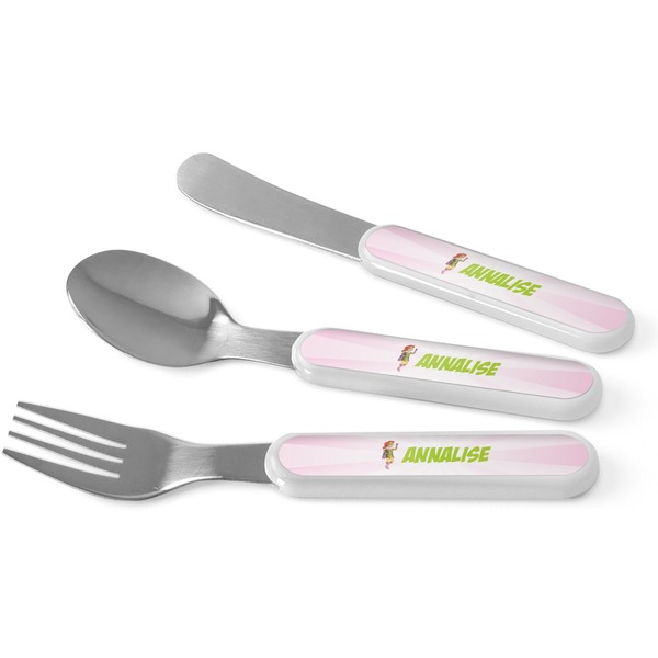 Custom Woman Superhero Kid's Flatware (Personalized)