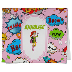 Woman Superhero Kitchen Towel - Poly Cotton w/ Name or Text
