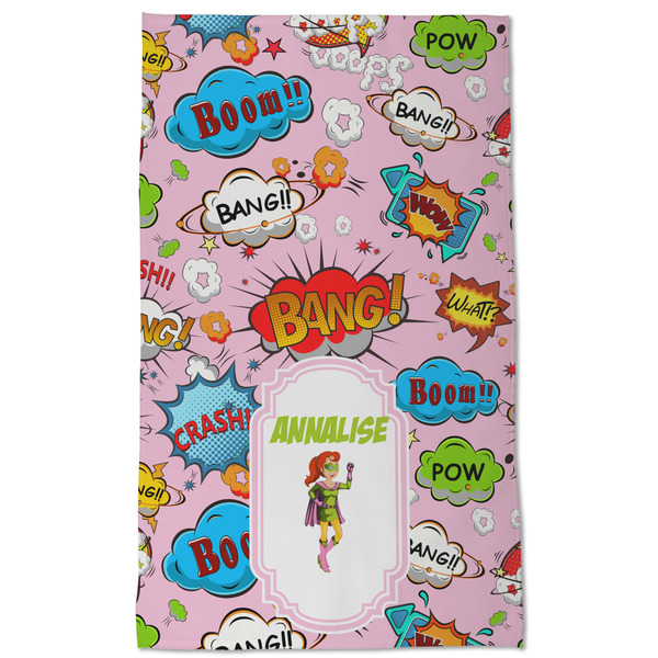 Woman Superhero Kitchen Towel - Poly Cotton - Full Front