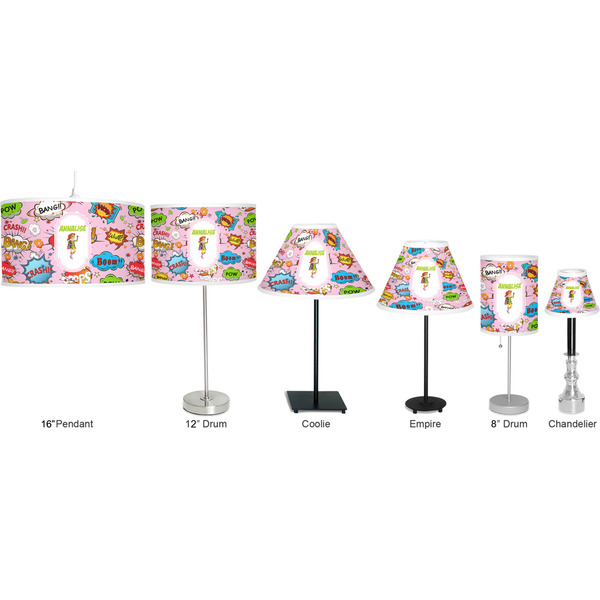 Woman Superhero Lamp Full View Size Comparison