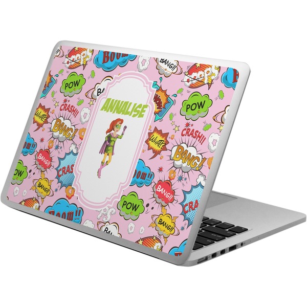 Custom Woman Superhero Laptop Skin - Custom Sized (Personalized)