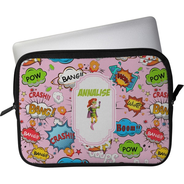 Custom Woman Superhero Laptop Sleeve / Case - 13" (Personalized)