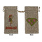 Woman Superhero Large Burlap Gift Bag - Front & Back