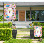 Woman Superhero Large Garden Flag - Single Sided (Personalized)