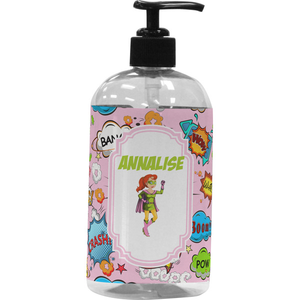 Custom Woman Superhero Plastic Soap / Lotion Dispenser (Personalized)
