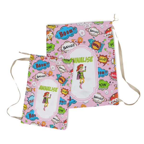 Woman Superhero Laundry Bag - Both Bags
