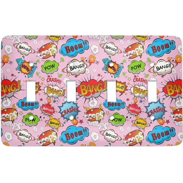 Custom Woman Superhero Light Switch Cover (4 Toggle Plate)