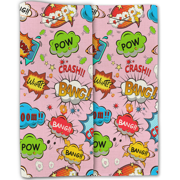 Woman Superhero Linen Placemat - Folded Half (double sided)